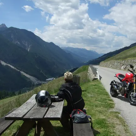 Swimsuit tour motorcycle