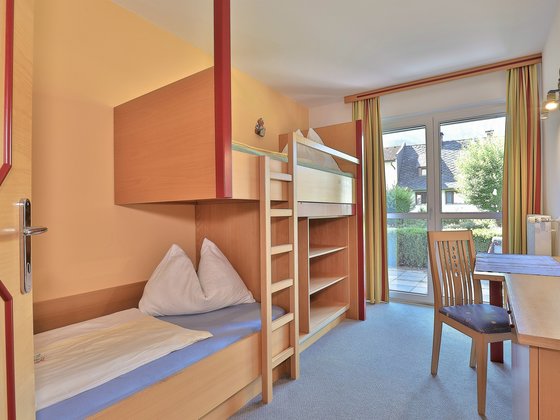 Bunk bed in the Family Apartment at Hotel Garni Zerza.