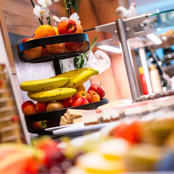 Fresh fruit at the breakfast buffet in the Vista Restaurant.
