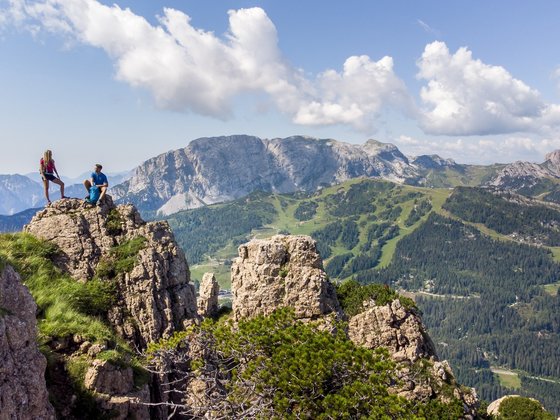 Hiker on the mountain (c) Martin Luegger.