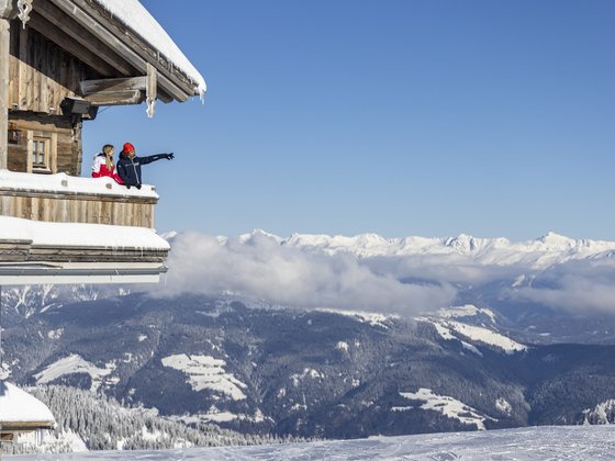 View from an alpine hut in winter (c) Martin Luegger.