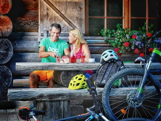 Break after a strenuous bike tour at Nassfeld