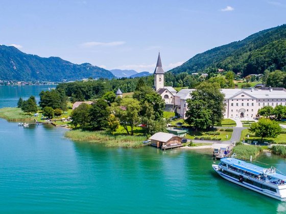 Boat trip on Lake Ossiach in Carinthia.