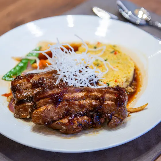 Meat dish at Vista Restaurant.