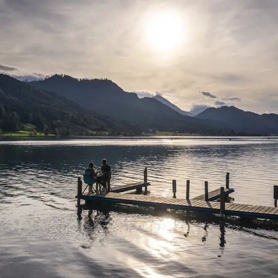 Sunset at Lake Weissensee (c) Dietmar Denger.