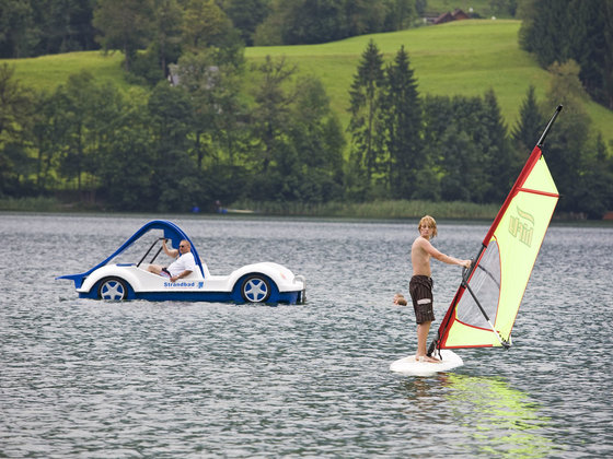 Water fun at Pressegger See in Nassfeld.