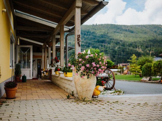 Entrance area at the Hotel Garni Zerza at Nassfeld