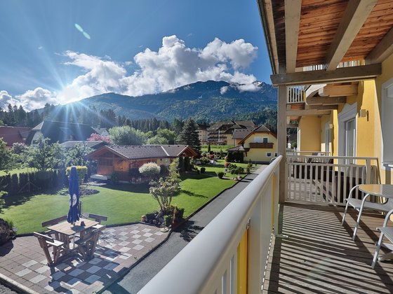 View from the balcony at Hotel Garni Zerza.