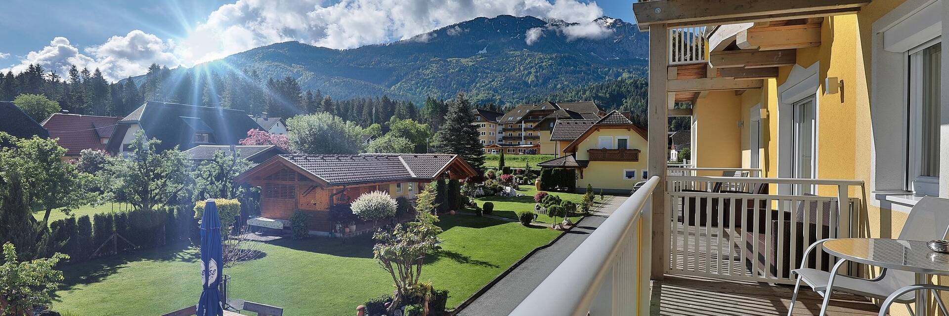 View from the balcony of the Hotel Garni Zerza