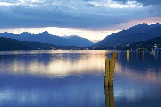 Evening atmosphere at Lake Millstatt in Carinthia.