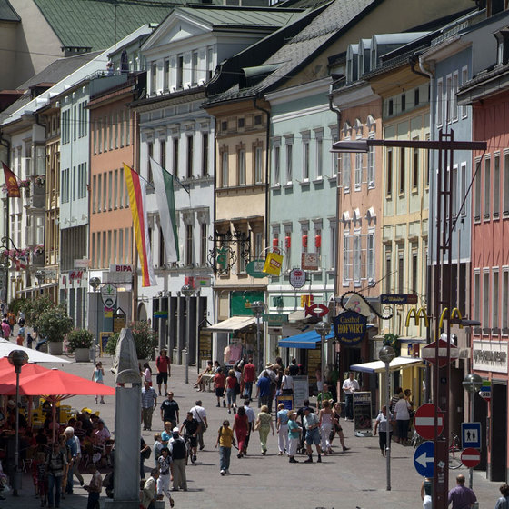 Main square of the city of Villach.
