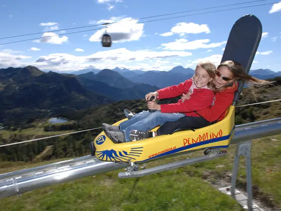 Children's fun with the toboggan run at Nassfeld