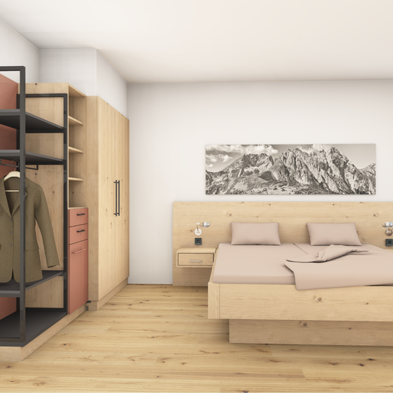 Rendering of the new room at Hotel Garni Zerza.