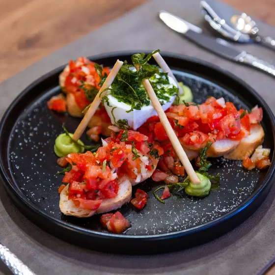 Bruschetta at Vista Restaurant.