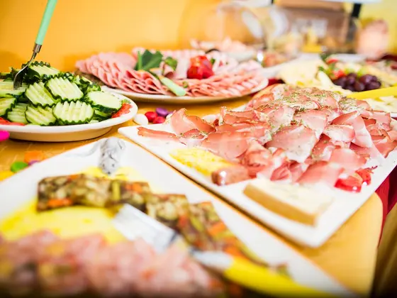 Breakfast buffet at the Hotel Garni Zerza.