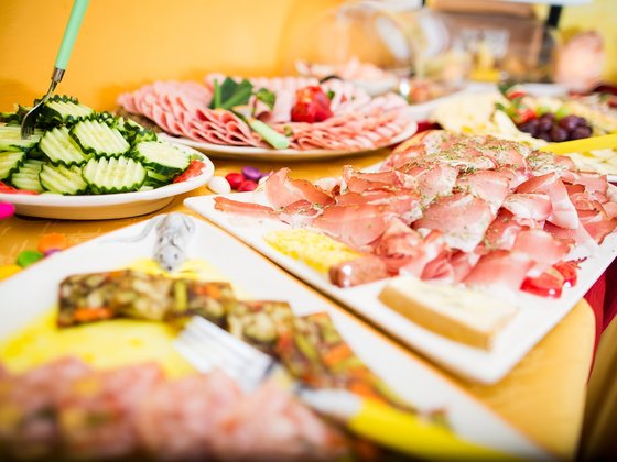 Breakfast buffet at the Hotel Garni Zerza.
