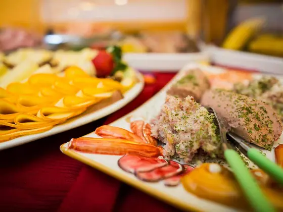 Breakfast buffet at the Hotel Garni Zerza. Breakfast buffet at the Hotel Garni Zerza.