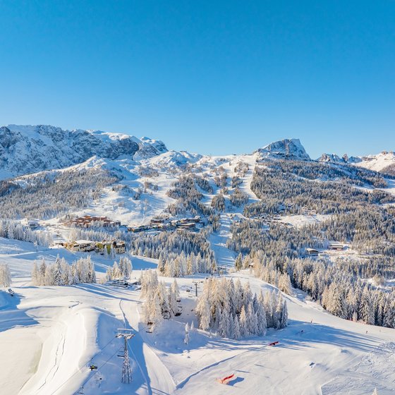 Aerial view of Nassfeld in winter (c) Peter Maier - nassfeld.at.