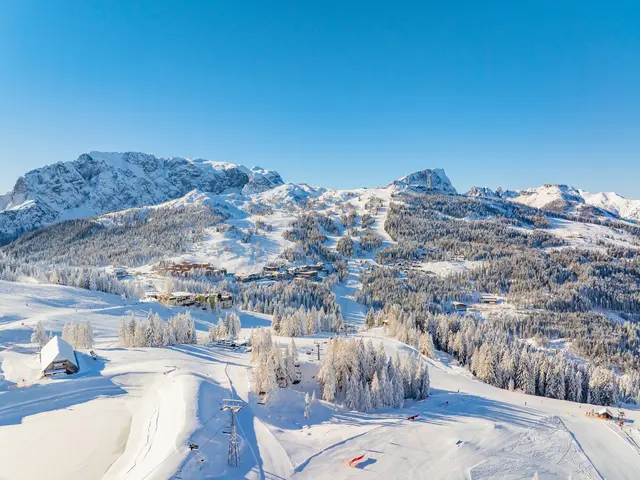 Aerial view of Nassfeld in winter (c) Peter Maier - nassfeld.at.