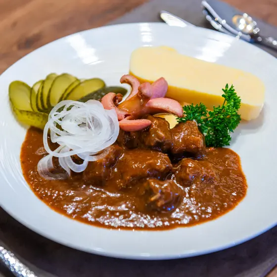 Goulash at Vista Restaurant. Goulash at Vista Restaurant.
