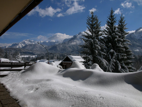 Winter landscape around the Zerza bed and breakfast