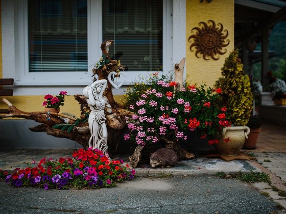 Decoration in front of Hotel Garni Zerza