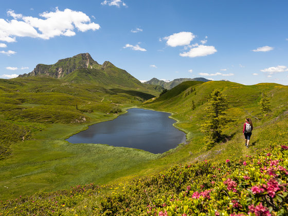 Mountain lake at the beautiful Nassfeld.