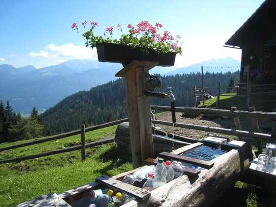 View of the mountain panorama at Nassfeld in Carinthia