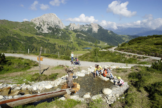 Hiking on the Aquatrail at Nassfeld